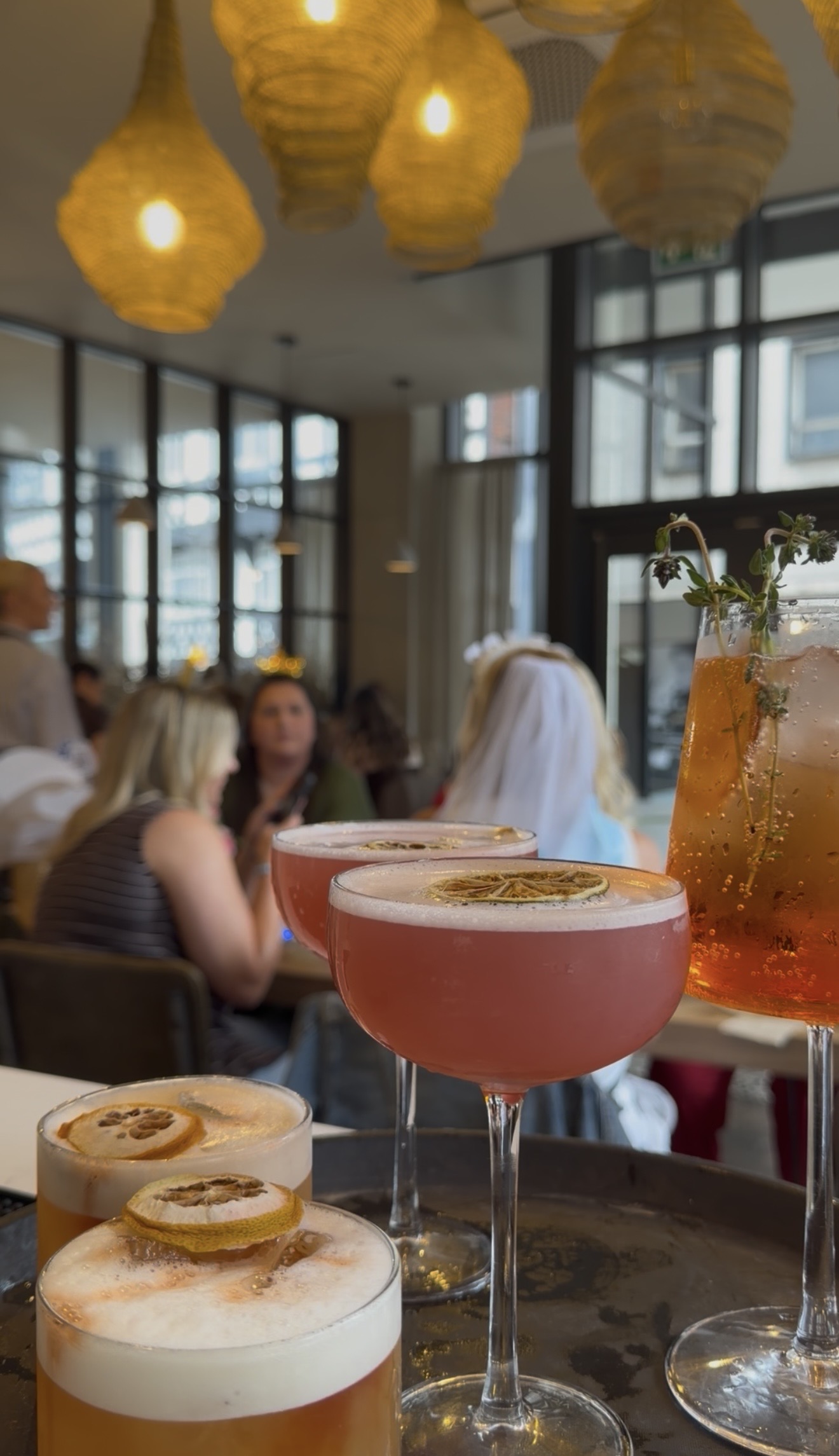 A selection of cocktails at Bottle & Thyme bottomless brunch